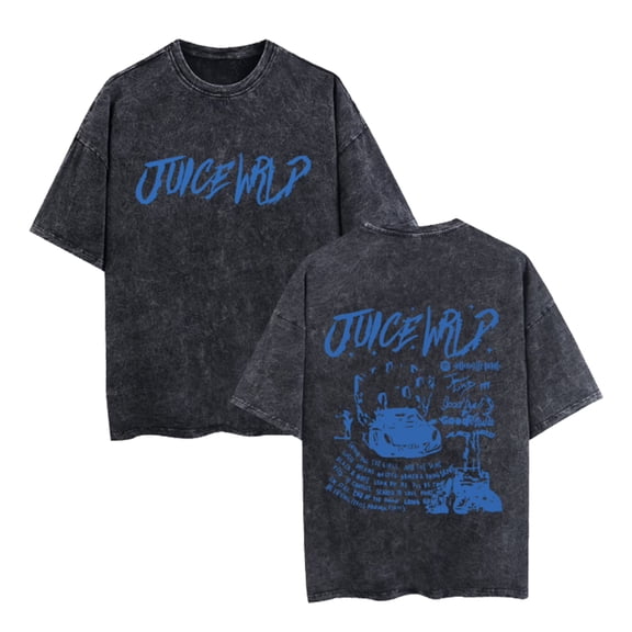 Juice TShirt For Men Women Washed Vintage Cotton Tees Casual Wrld Short Sleeve Round Neck Hip Hop T-Shirts