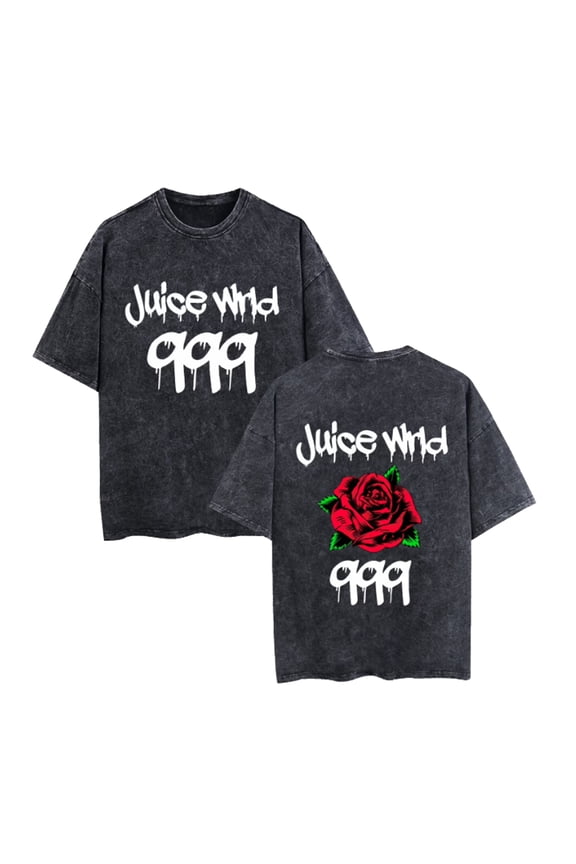 Juice TShirt For Men Women Washed Vintage Cotton Tees Casual Wrld Short Sleeve Round Neck Hip Hop T-Shirts