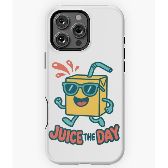 Juice The Day Funny Fruit Pun Quote Art N5440 Phone Case for iPhone 17 16 15 14 13 12 11 Pro Max
