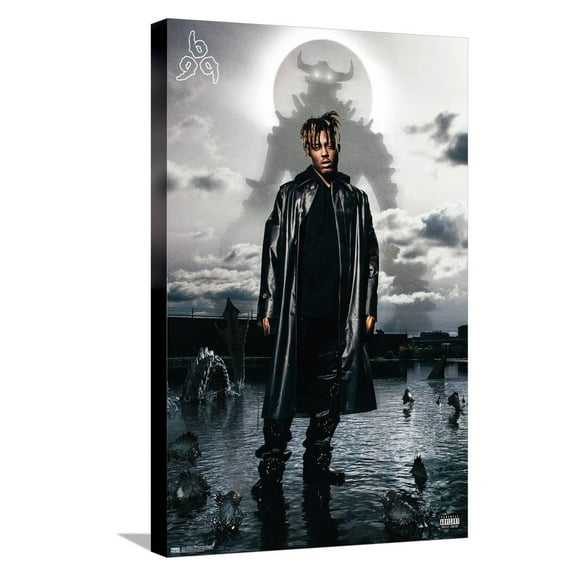 Juice WRLD - Fighting Demons Album Cover Canvas Wall Poster, 14.725" x 22.375"