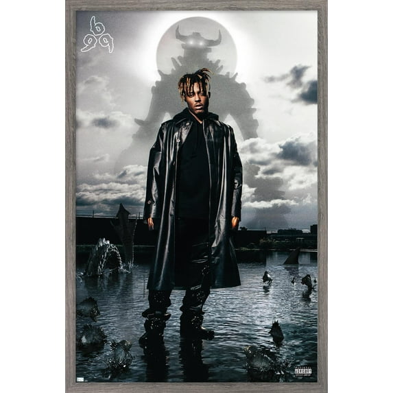 Juice WRLD - Fighting Demons Album Cover Wall Poster, 22.375" x 34" Framed