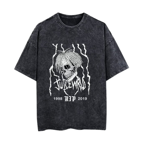Juice Washed TShirt Fashion Wrld Cotton Tees Men Women Casual Short Sleeve Hip Hop Rapper Crewneck T-Shirts