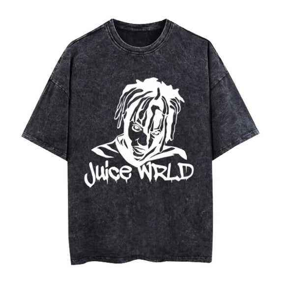 Juice Washed TShirt Fashion Wrld Cotton Tees Men Women Casual Short Sleeve Hip Hop Rapper Crewneck T-Shirts