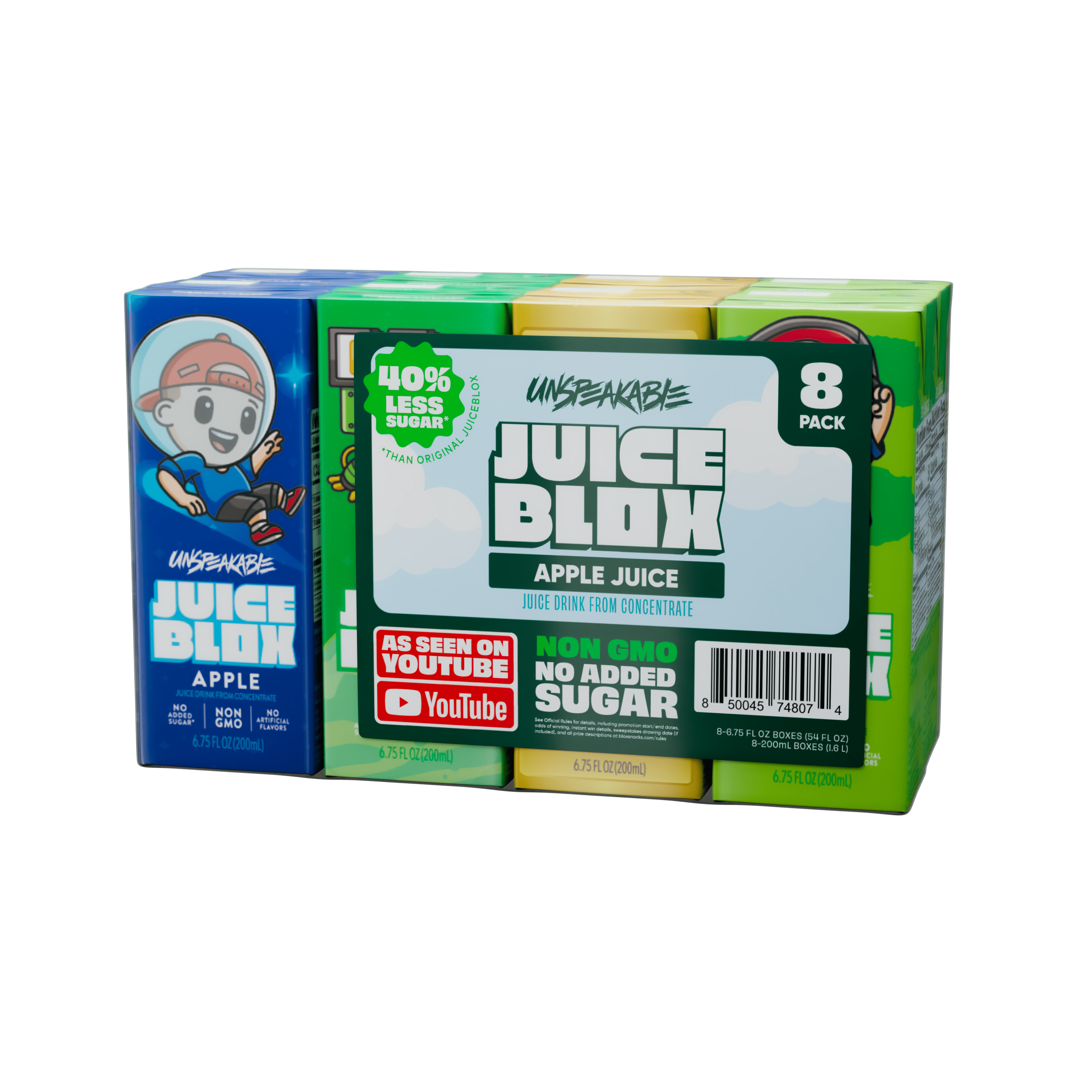 JuiceBlox Limited Edition Unspeakable Apple Juice, 6.75 fl oz, 8 Count