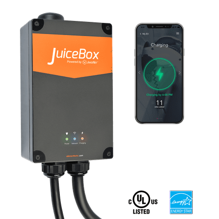 Juicebox - 25 ft Electric Vehicle Charger with 32 Amp NEMA 14-50 - White