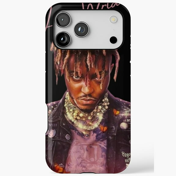 JuiceWrld Black Rapper Music Fan Phone Cover for iPhone 11 12 13 14 15 16 17 Pro Max