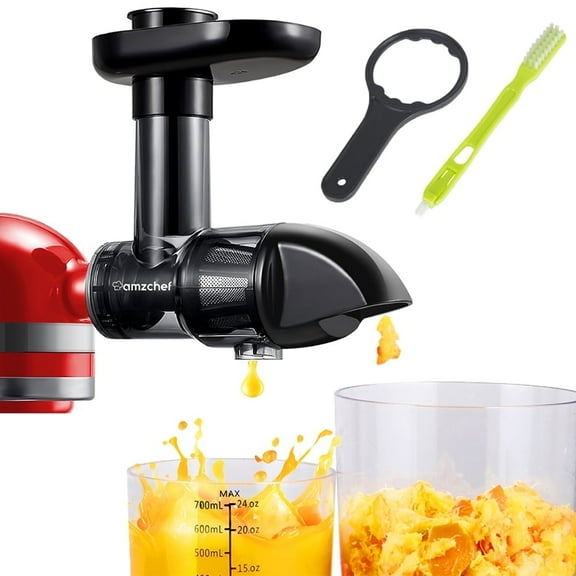 Juicer Attachment Citrus Cold Press Extractor for KitchenAid All Models Stand Mixers Masticating Juicer Kitchen Accessories Black