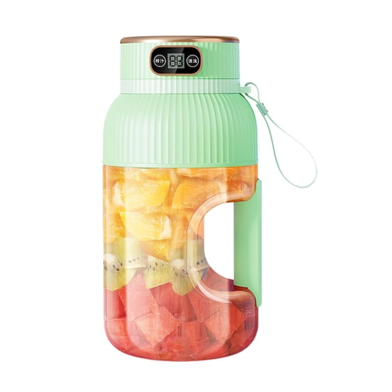 Juicer Cup | 2025 Usb Rechargeable Juicer Cup, Portable Blender with Digital Display - Stainless Steel Smoothie Maker for Protein Shakes, Kitchen & Travel Essential Green