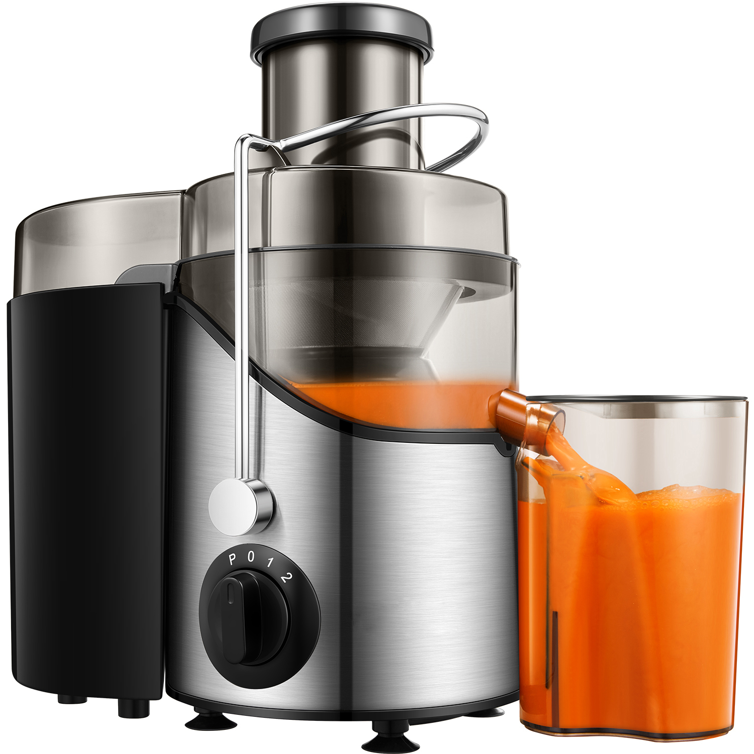 Juicer Extractor Easy Clean, 3 Speeds Control, Stainless Steel BPA Free - image 1 of 9