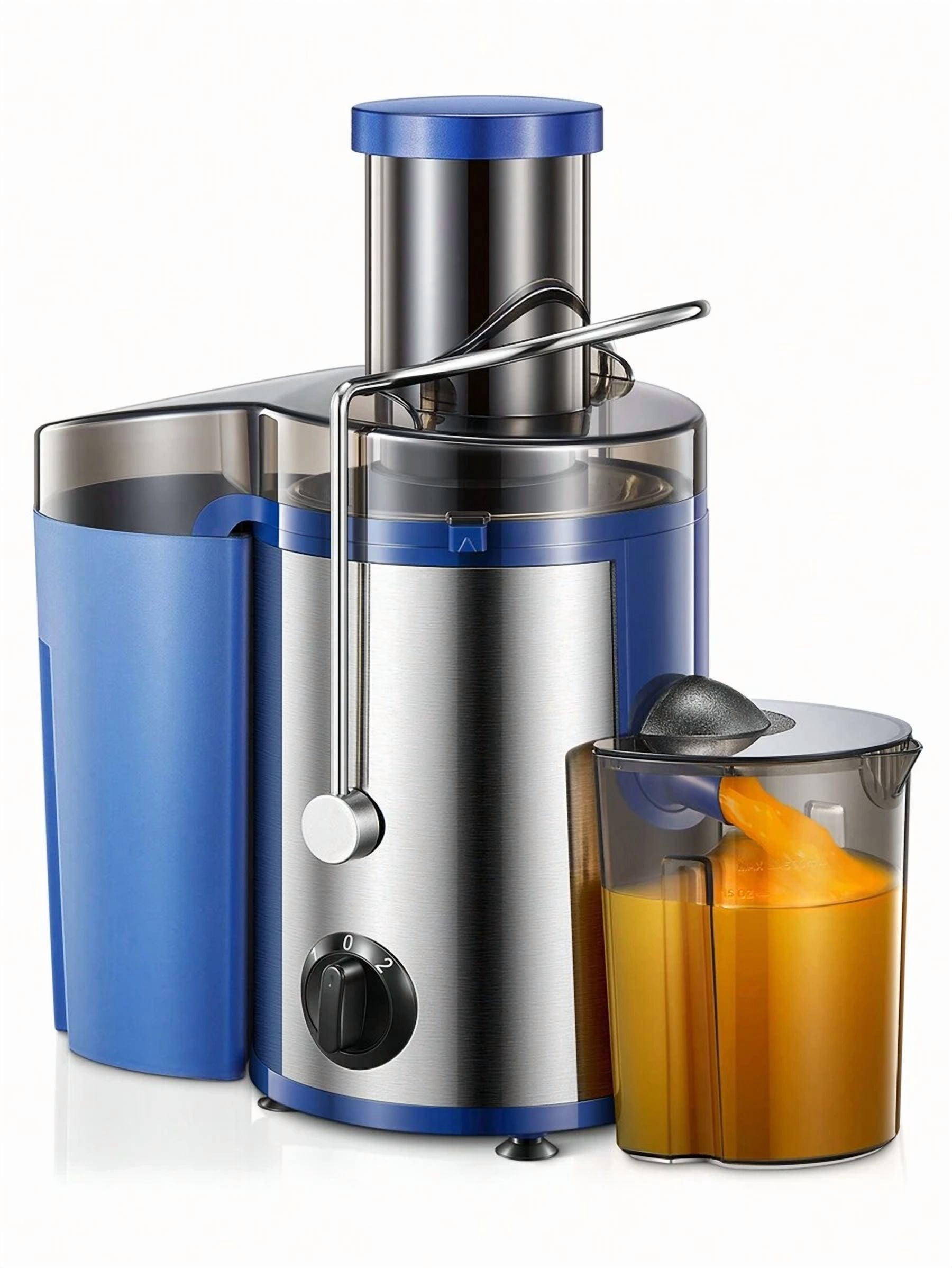 Juicer Machine, 500W Centrifugal Juicer Extractor With Wide Mouth 3" Feed Chute For Fruit Vegetable, Easy To Clean, Stainless Steel