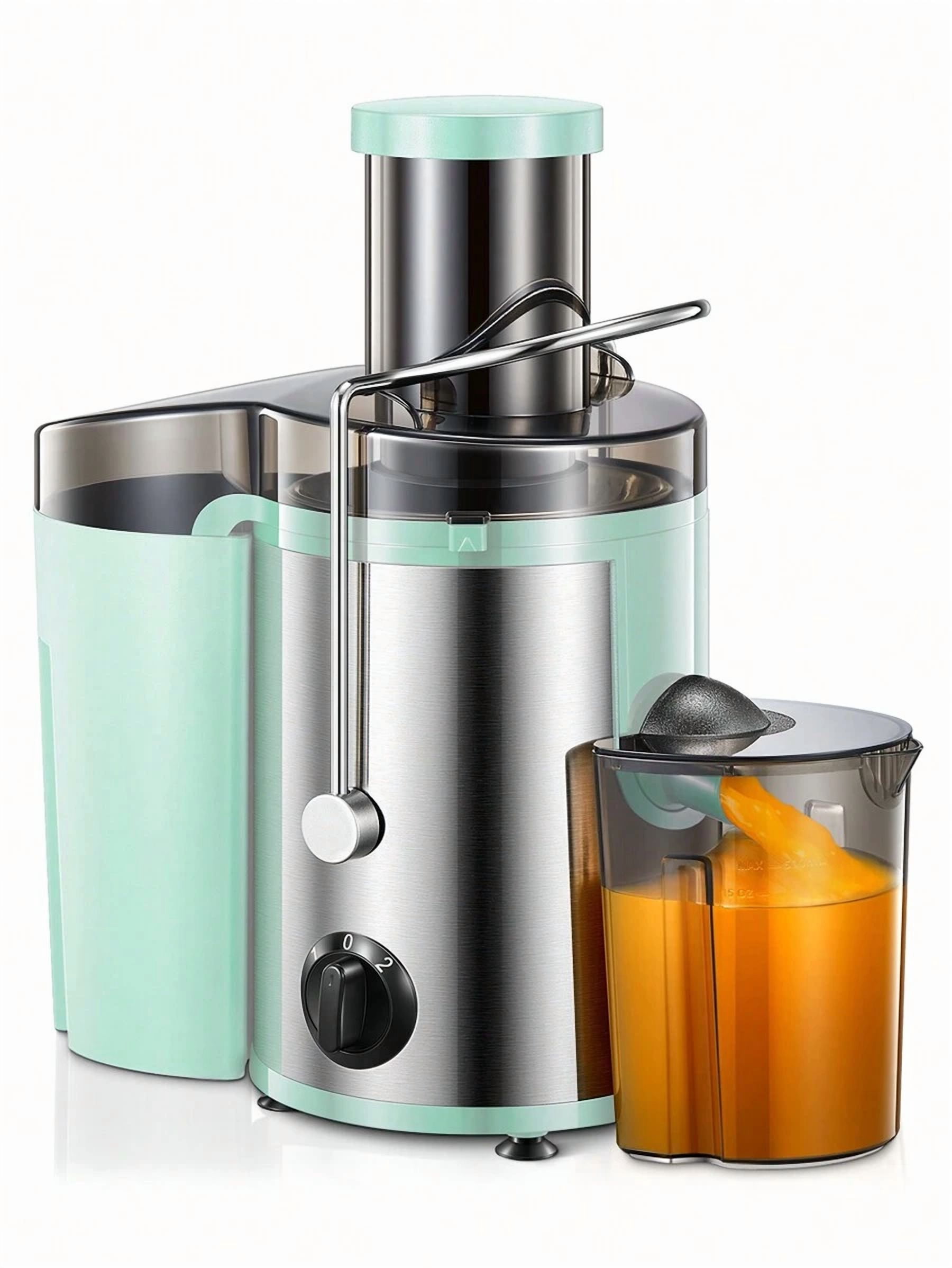 Juicer Machine, 500W Centrifugal Juicer Extractor With Wide Mouth 3" Feed Chute For Fruit Vegetable, Easy To Clean, Stainless Steel