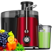 Juicer Machine, 600W Juicer with 3.5” Wide Chute for Whole Fruits and Veg, Juice Extractor with 3 Speeds, Easy to Clean, Compact Centrifugal Juicer Anti-drip