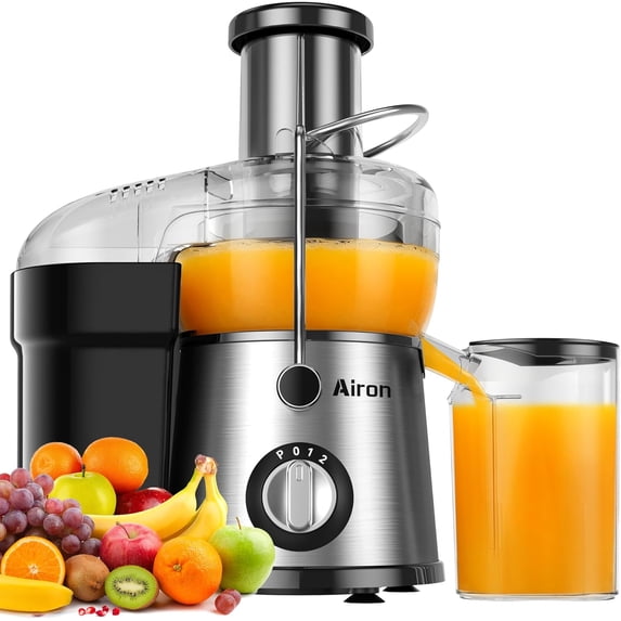 Juicer Machine, Centrifugal Extractor, Max Power 800W, 3" Wide Feed Chute for Fruit Vegetable, Juice Maker with 3-Speed Setting, High Yield, Easy to Clean, Stainless Steel, BPA Free