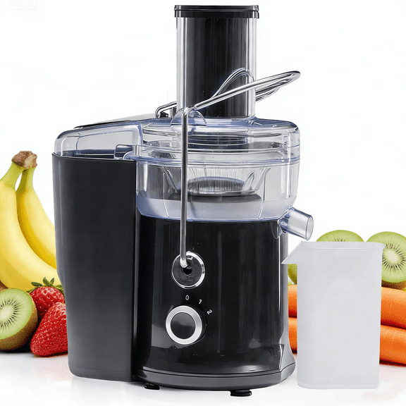 Juicer Machines, 480W Centrifugal Juicer Extractor with Wide Feed Chute for Whole Fruits and Vegetables, BPA-Free and Easy to Clean, Efficient High-Speed Juicing, Black