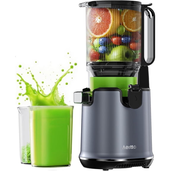 Juicer Machines, 5.3" Extra Wide Mouth, Cold Press Juicer, Easy to Clean, Fit Whole Vegetables & Fruits, Professional Juice Extractor Machine,Self Feeding, High Juice Yield