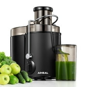 Juicer Machines, Aiheal Centrifugal Juicer with 3” Wide Mouth, 3 Speed Control, Overload Protection System, Cleaning Brush and Recipe Included, Black