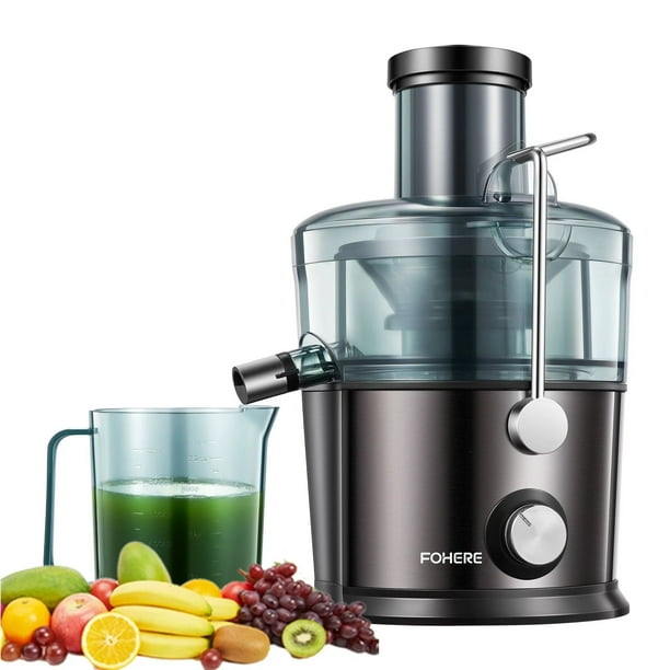 Juicer Machines Fohere Max Power 1200W Centrifugal Juicer Extractor with 3 Inch Wide Feed Chute Anti Drip for Fruit An