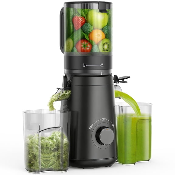 SMALLHOO Juicer Machines with 5.8" Extra Large Feed Chute Cold Press Juicer Fit Whole Fruits Vegetables Easy to Clean,BPA Free