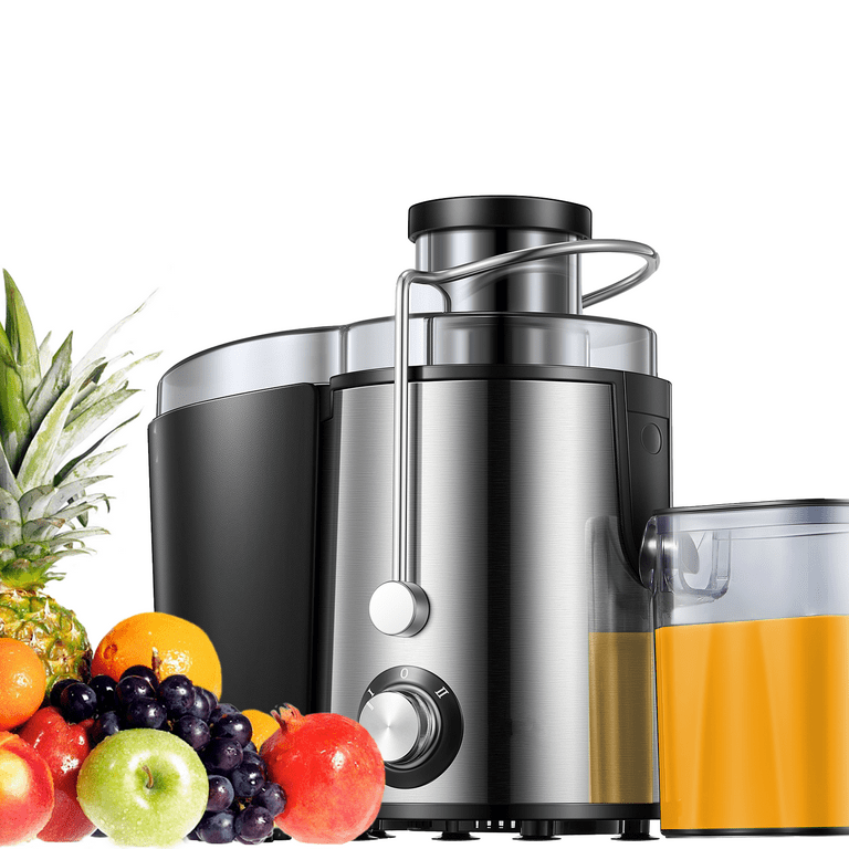 Juicer, Upgraded Juicer Machine for Fruits and Vegetables with 3'' Wide  Mouth, Stainless Steel Compact 400W AICOOK Centrifugal Juicer Extractor  Easy