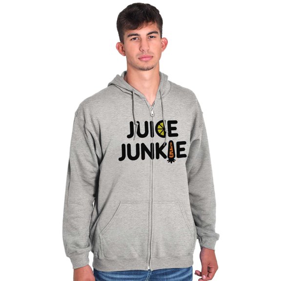 Juicing Superfood Healthy Lifestyle Zip Up Hoodie Men's Women's Brisco Brands S