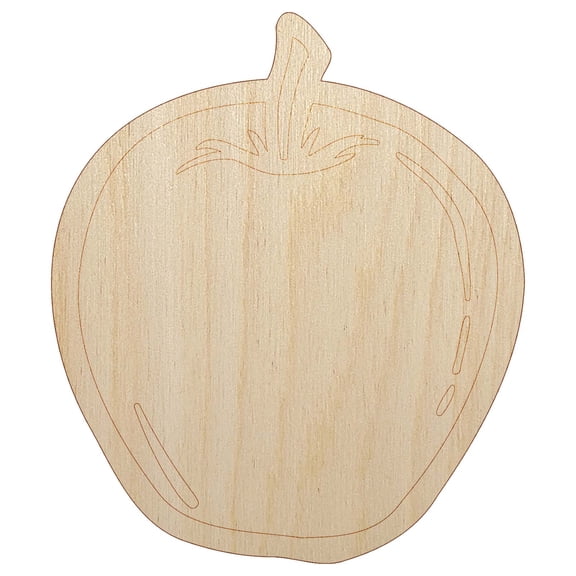 Juicy Apple Fruit Summer Harvest Teacher Wood Shape Unfinished Piece Cutout Craft DIY Projects - 4.70 Inch Size - 1/8 Inch Thick