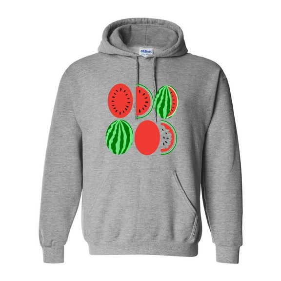 Juicy Black Watermelons Summer Fruits Tropical Slice Graphic Hoodie, for men & women, up to size 5XL