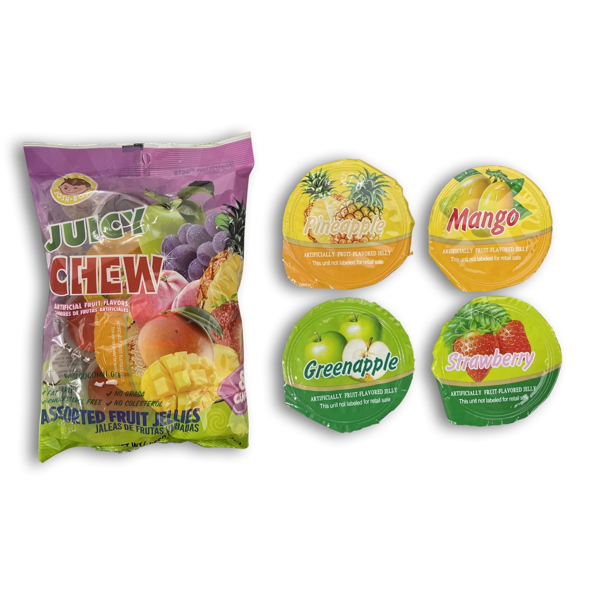 Juicy Chew Assorted Fruit Jellies Value Pack | 8 Count Bag | Pack