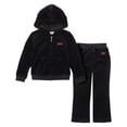 thumbnail image 1 of Juicy Couture Big Girls Black Sweatsuit Set 2-Piece set, 7, 1 of 3