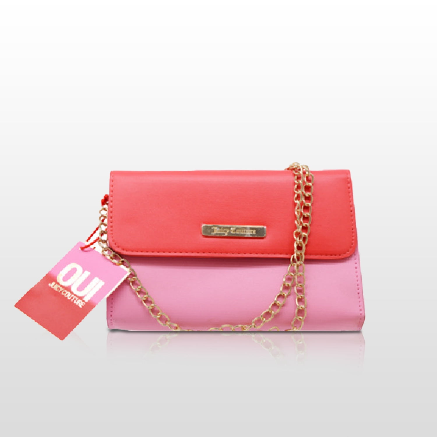 Juicy Couture Crossbody Bag Pink with Golden Chain Strap