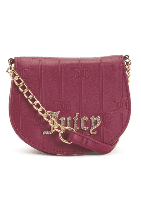Drama Queen Mini Rounded Flap Clutch, Plum