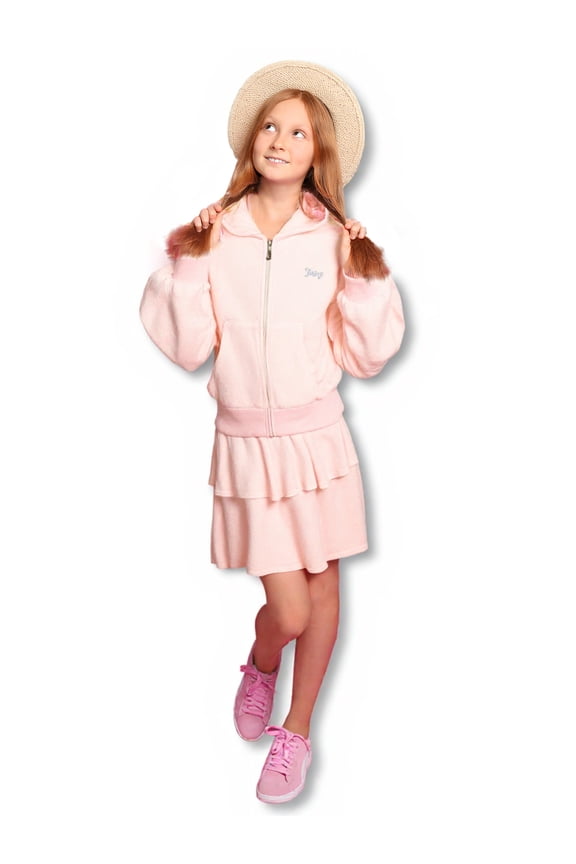 Girls' 2-Piece Gemstone Skirt Set Outfit Color: pink/multi Size: 7