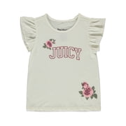 Juicy Couture Girls Rose T-Shirt Color white Size 7