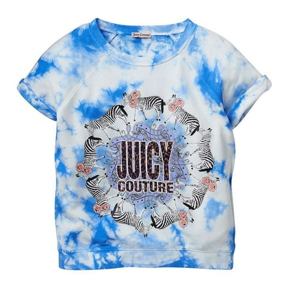 Juicy Couture Girls Zebra Sweatshirt, Blue, Little Kids (4-7), XS (6)