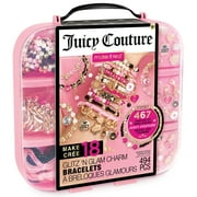 Juicy Couture Glitz  N Glam Charm Bracelets - 494pc DIY Kit, Design & Create 18 Cord & Ribbon Bracelets, Bead Jewelry, Storage Case, Girls & Kids 8+