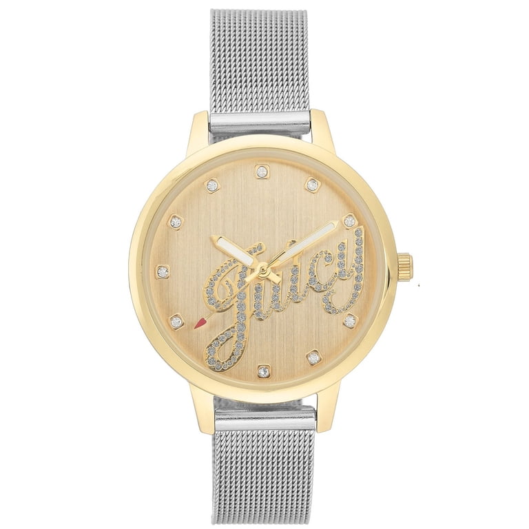 Juicy Couture Ombré Wrist Watch Adjustable Metallic Mesh Band Monogram Timepiece NEW Juicy Couture STELLA SWAROVSKI BRACELET WATCH OMBRÉ Y2K  main image 4