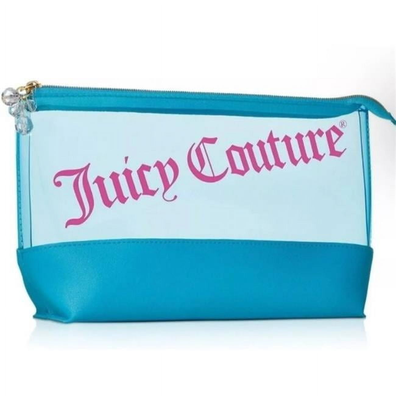 JUICY COUTURE CLEAR BLUE COSMETIC BAG