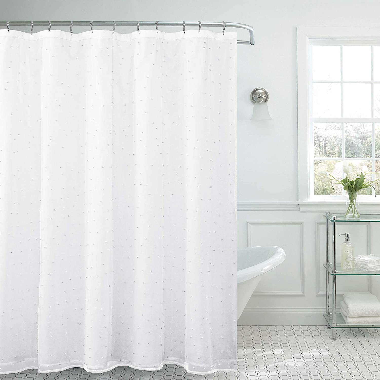 Juicy Couture Juicy Shower Curtain, 72 inch x 72 inch, White - Walmart.com