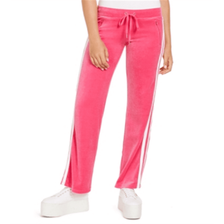 Juicy Couture Junior's Straight Leg Pull on Pants Pink Size XL 