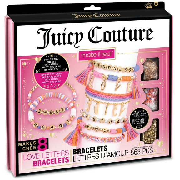 Juicy Couture: Love Letters All-In-One DIY Bracelets Kit- Create 8 Unique Charm Bracelets, 563 Pieces, Kids Ages 8+