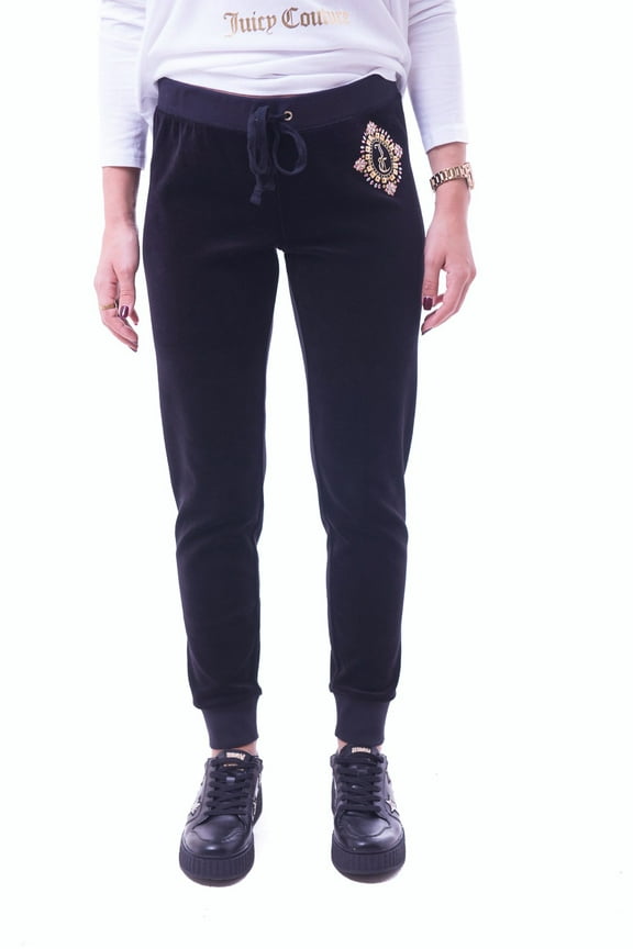 NAVY Track Velour Starlight Cameo Zuma Pants, US Small