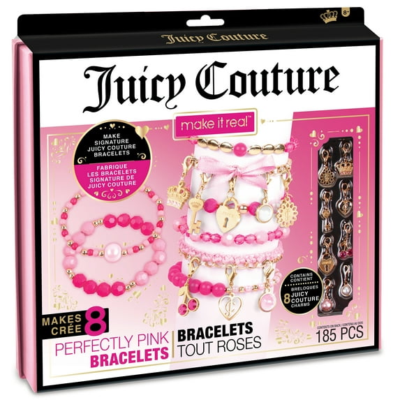 Juicy Couture: Perfectly Pink DIY Bracelets Kit- Create 8 Charm Bracelets, 185 Pieces, 8 Juicy Charms,Tweens Ages 8+