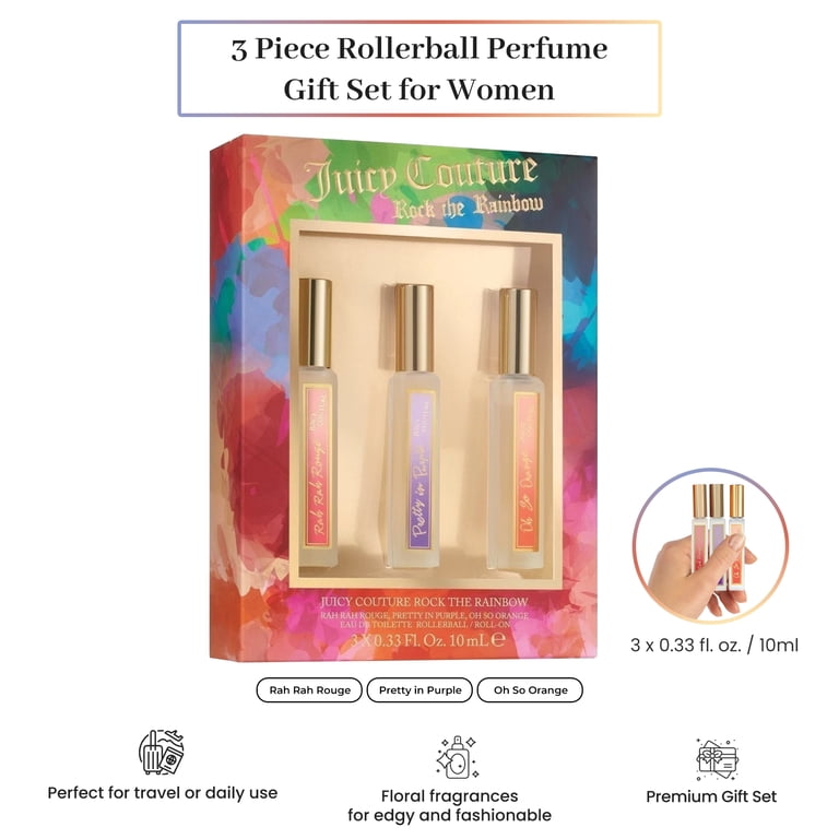 Juicy Couture Rock the Rainbow Perfume Gift Set for Women, 3