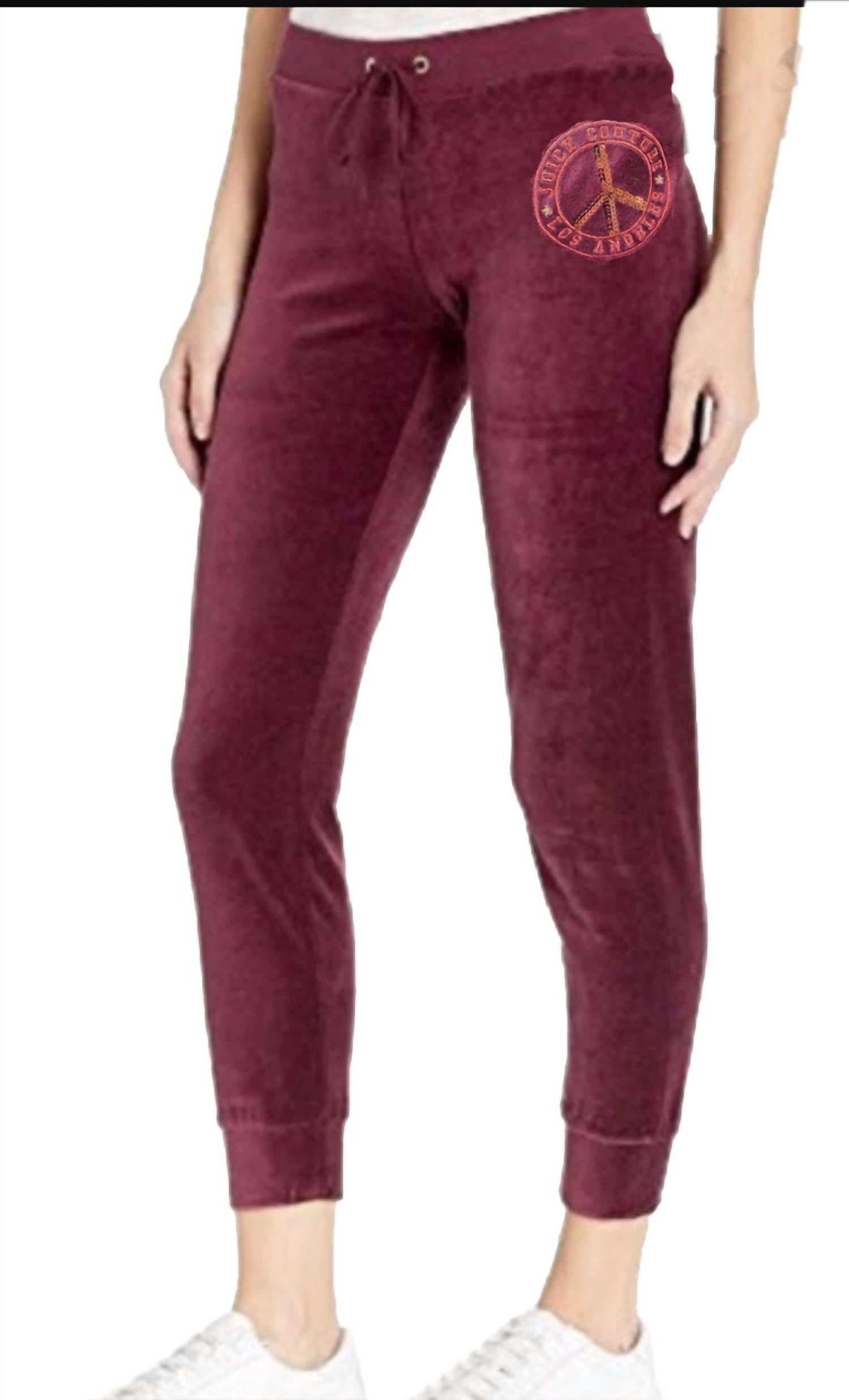 Juicy Couture Traditional Logo Track Velour Zuma Pants