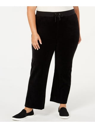 【JUICY COUTURE】ワイドレッグ ベロア クロス ジョガー Black Juicy Couture Shop Womens Pants | Black - Walmart.com