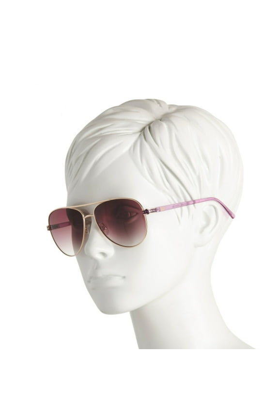 Women's Aviator Gold Tone Metal Frame 55mm Sunglasses-Gold