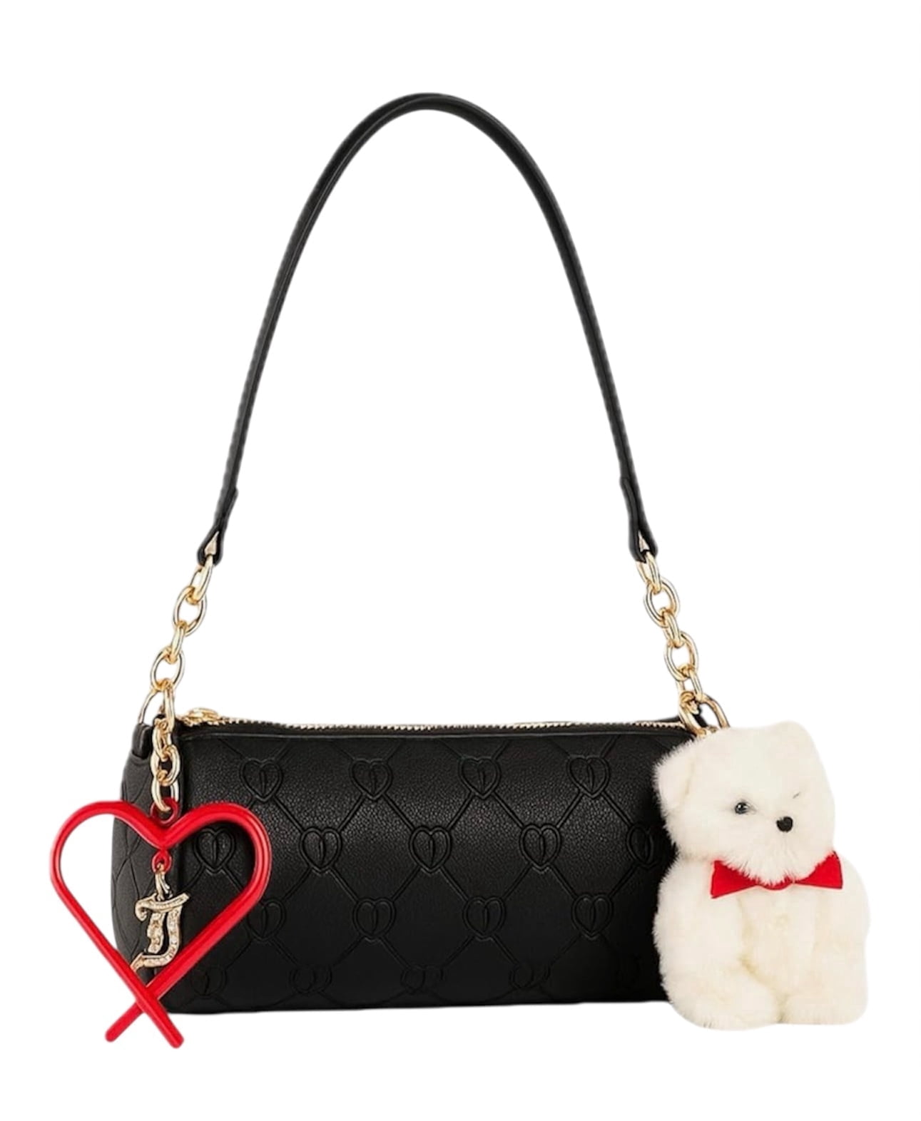 Juicy Couture Women's Demi Shoulder Bag with Heart Quilt Texture
