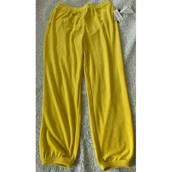 Juicy Couture Women's Microterry Cropped Easy Jogger Pants 2 colors MSRP $88 (Yellow,Medium)
