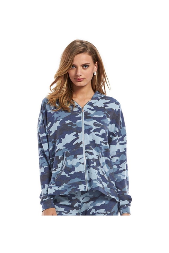Womens Fab Leisure Hoodie Sweatshirt, Blue, X-Small