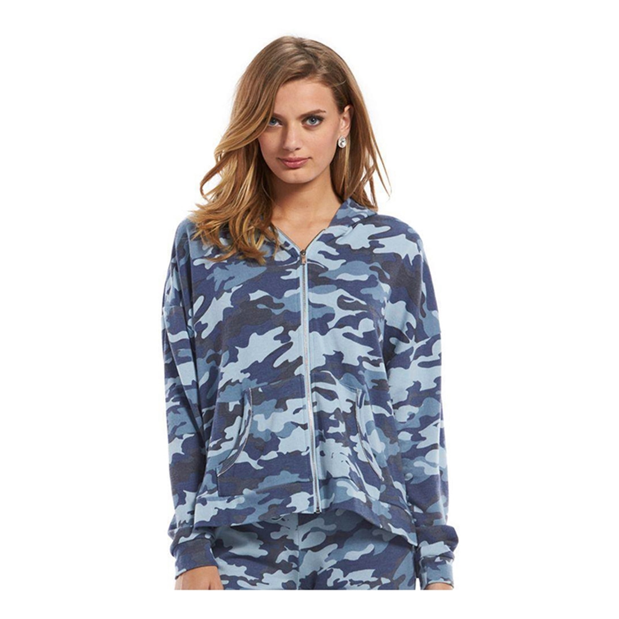Juicy Couture Womens Fab Leisure Hoodie Sweatshirt Blue X Small
