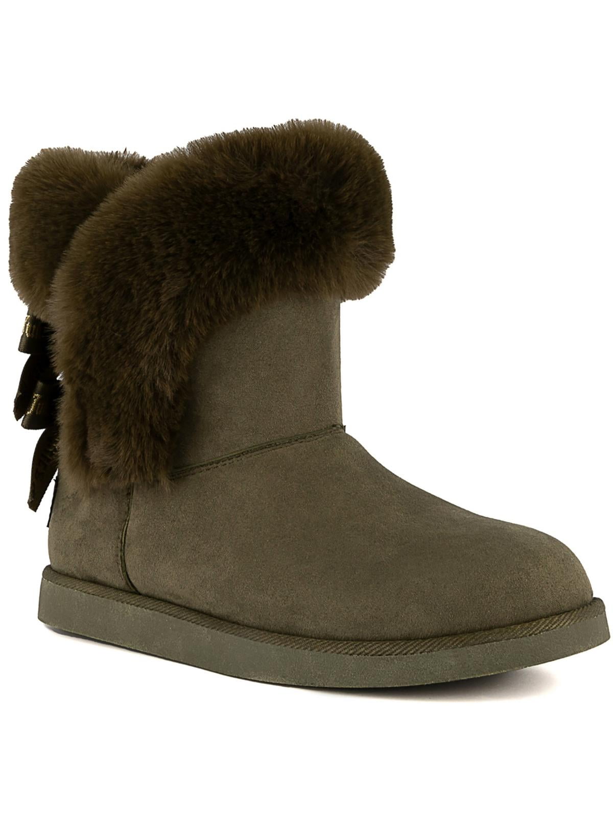 Juicy Couture Womens Faux Suede Cozy Winter & Snow Boots - Walmart.com